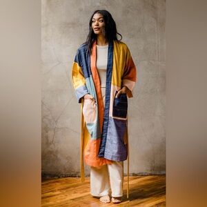 Anchal Colorblock Cotton Robe